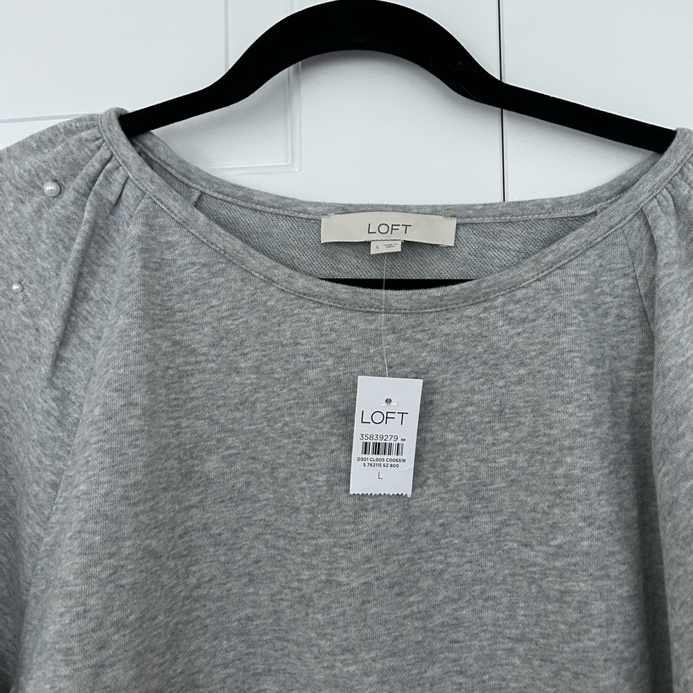 Pearlized Boatneck Sweatshirt